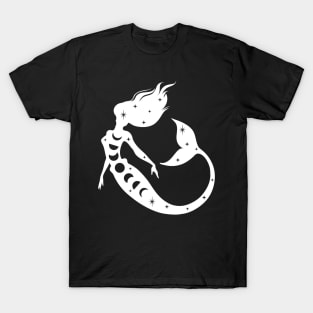 Cosmic Mermaid - White Design T-Shirt